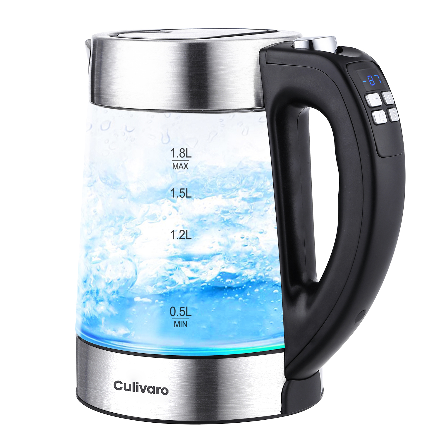 Culivaro 1.8L Borosilicate Glass Electric Kettle w